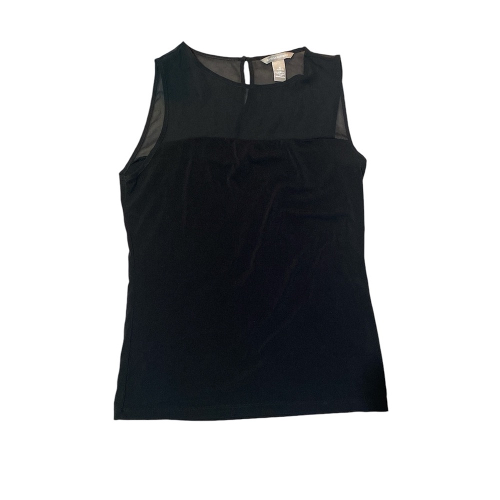 Black banana republic blouse with mesh at the top